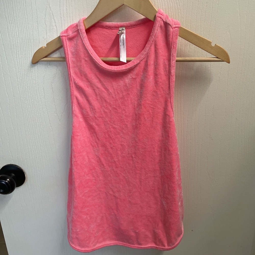 Intamately Free People Pink Rose Crushed Velvet Tank NWT Woman's XS